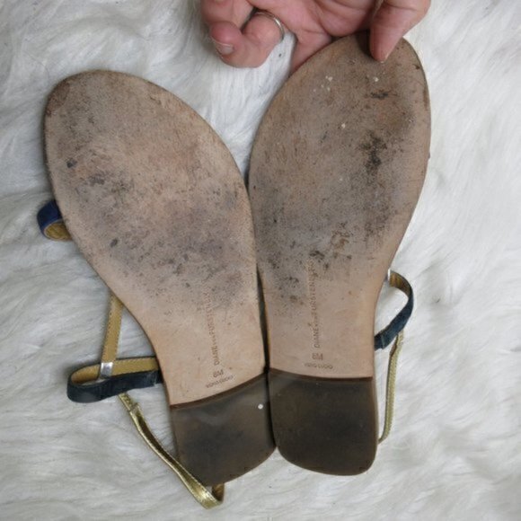 Diane von Furstenberg DVF strapping sandals flats Sz 8‎ - Picture 3 of 7